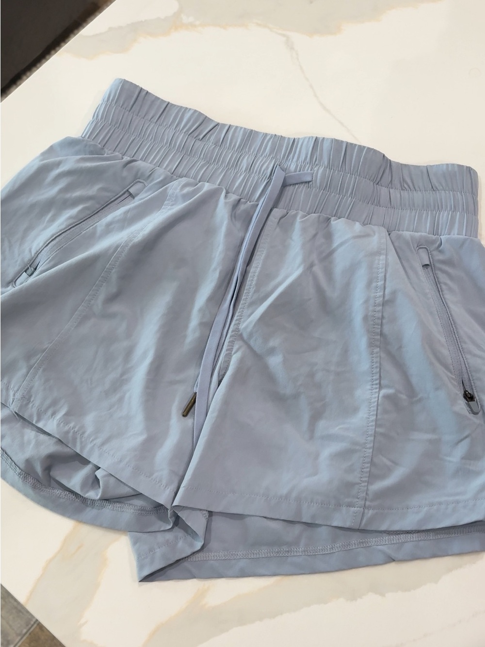 all in motion Light Blue Women's Athletic Shorts with Zipper Pockets